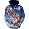 Men's Hoodies Christmas Santa Claus Snowmen Autumn Winter 3D Printed Hoodie Men's Hooded Sweatshirt Long Sleeve Plus Size Women Mens