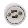 Lamp Holders White E14 To GU10 Ceramic Base Led Light Holder Converter Screw Bulb Socket Adapter Saving Halogen PBT