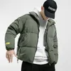 Mens Down Parkas ciepła zimowa kurtka Męska Moda Streetwear Parka Men Men Windbreaker Gruby stojak kołnierz zimowy płaszcz dla kobiet Drop 221010