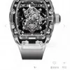 Orologio meccanico da uomo di lusso Millesmir Womens Rm001 Skull Rm56-02 Tourbillon Orologi da polso con movimento svizzero