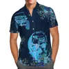 Camisas casuais masculinas Helicóptero voador Estampa 3D Verão Respirável Praia Havaiana Camisa de manga curta Masculina Streetwear 5XL Grande Botão Harajuku