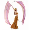 Stage Wear 1Pair 2PCS Multi-colour Belly Dancing Imitatie Silk Veil POI 200x70cm 31 kleuren Beschikbaar