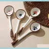 Tasses Soucoupes Antique de style japonais Vaisselle en céramique Style japonais Peint à la main sous glaçure Couleur Cuillère courbée Goutte moyenne Livrer Dhie7
