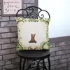 Cuscino Cartone animato Orso Madre e piccola federa Cuscini decorativi per divani decorativi per la casa in stile dipinto con animali della foresta nordica