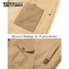 Piumini da uomo TACVASEN Colletto rovesciato Giacche invernali in cotone Mens Sherpa Trucker Parka militare Cappotti cargo tattici verdi Cappotti 221010