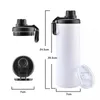 UPS Wholesale 20oz Sublimation Straight Tumbler Double Wall Stainless Steel Vacuum Insulated Cups Bottle With Two Lids Straws