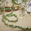 Strings 2M/3M/5M Green Leaf Garland String Lights LED Flexible Copper Wire Artificial Vine For Wedding Party Christmas Decor