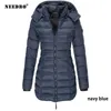 Femmes Down Parkas NEEDBO Long Puffer Veste D'hiver Femmes À Capuche Parka Chaud Femme Manteau Plus La Taille 3XL Casual Coton Rembourré Parkas 2021 T221011