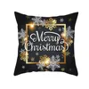 Taoup Gold Black Casflake Flake Merry Christmas thewscase décortion pour la décoration intérieure Ornements de Noël Noel Santa Ysj109