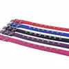 Dog Collars Cool Spiked Studded Dog-Collar Fashion Black Purple Red Leather Perro Pet Necklace Adjustable Size S/M/L