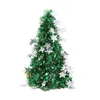 Christmas Decorations Xmas Gifts Artificial Tree Mini Party Ornaments Plastic PVC Small Tabletop Decor 5 Color