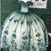 2023 Ballgown Quinceanera El yapımı çiçekler ile elbiseler omuzdan boncuklu kayışlar tatlı 16 doğum günü partisi balo resmi akşam giyim vestidos 403 403