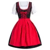 فساتين غير رسمية للسيدات في مهرجان أكتوبر بير فتاة ألمانية فستان مربع رقبة مئزر حفل زي للنساء للمهرجان