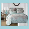 Beddengoed sets Europese stijl 3 pc's beddengoed set bed kleding dekbed dekbed kussensloop koningin en kingsize drop levering 2022 home tuin tex dhoov