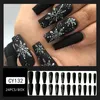 Wearable Fake Nails Full Cover Nail Tips Press On Nails Löstagbar DIY Manicure med design 24st/låda