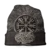 ベレーツバイキングラグナーラガーサゲーム冬の温かい帽子vegvisir and tree of life nit hat bonnet special Skullies beaniesキャップ