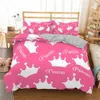 Set di biancheria da letto Lovely Pink Bedding Set Copripiumino 140X200 Per ragazza Camera da letto Copripiumino Federa Copripiumino Letto singolo Doppio SizeNo Sheet 221010