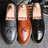 Dress Shoes Italian Brand Men Formal Leather Office Elegant Tassel Classic Wedding Coiffeur Sepatu Slip On Pria
