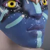 Máscaras de fiesta Película Avatar Na'vi Neytiri Cosplay Látex Máscara unisex Disfraces de Halloween Casco Accesorios de la más alta calidad