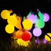 Strings Solar Globe LED String Lights Multicolor 50 LEDS Ball Party Fairy Garden Holiday Wedding Decoration Outdoor Lighting