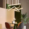 Hanglampen eenvoudige moderne lichte luxe eetkamer gouden kroonluchter slaapkamer creatief klein appartement leven geometrische kunst