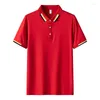 Polos masculinos de verão pólo vermelho camisa 2022 moda respirável rayon sólido camisas clássicas masculinas tampas grandes tee 6xl 7xl 8xl