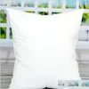 Cushion/Decorative Pillow 40X40 Sublimation Pillowcase Blank Matte Pillow Ers Polyester Cushion Heat Transfer Printing Wholesale Drop Dhueg