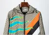 Mens Jackets thin Windbreaker Zip Hooded Stripe Outerwear Quality Hip Hop Designer Coats Armband Fashion Spring and Autumn Parkas Size M-3XL 87598