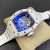 Luxury Mens Mechanical Watch Milles Rm055 with Fully Automatic Imported Movement Rubber Strap Size 50x43mm Swiss Movement Wristwatche