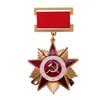 Spille La medaglia della guerra patriottica Distintivo Unione Sovietica Ordine Russia Spilla con stella rossa Gioielli militari comunisti dell'URSS vintage
