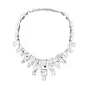Choker 2022 Shine Full Rhinestones Halsband för kvinnor Långtvassande kristalluttalande smycken gåvor