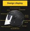 Casques de moto hommes femmes casque de trajet Double lentille demi-respirant tout-terrain équitation détachable à l'intérieur de la capacité de sécurité