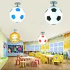 Стеклянный футбол/баскетбольный потолочный свет Симпатичная детская спальня футбольная люстра лампа детская комната потолочные светильники