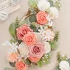 Faux blommor gr￶nare br￶llop skum blomma brud rosbuketter konstgjorda simulering rosor br￶llop dekoration diy kransar blommor arrangemang l￥dan set 221010