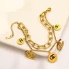 2023 Classic Chain Bracelets Women Bangle Designer Bracelet 18K Gold Plated Steel Crystal Lovers Gift Wristband Cuff Designer Jewelry New Fashionable