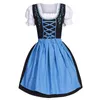 Robes décontractées Femmes Oktoberfest Beer Girl Robe allemande Tablier à col carré Cosplay Costume Party pour les femmes Festival Performan256t