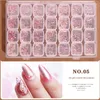 Decorazioni per nail art 28 slot / set 3D Mix Rivetti Perle Conchiglia Strass di cristallo Fai da te per unghie Accessori Kit manicure