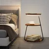 Golvlampor Design Sense SOFA SOUFA LIGHT LIGHTS Integrerad Vertikal LED -lampa Modern trådlös laddning vardagsrumshylla te