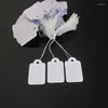 Jewelry Pouches 100Pcs White Gift Tags Sign With String Party Favor Paper Label Cards Wishing Tree Name Place Hanging Packing Show