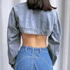 Giacche da donna Giacca di jeans corta Harajuku Donna Autunno Vintage Sexy Kpop Streetwear Jeans Cappotto Donna Inverno 2022 E Girl Y2k Top