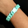 13mm Hip Hop Couleur Acier Inoxydable Chaîne Cubaine Bracelets Amant Sport Bracelet