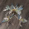 Başlıklar hp052 peri gelin saç giysisi iplik yaprağı kristal nedime çiçek kızı saç tokası kadın pageant doğum günü hediyesi tiara ev aksesuarları
