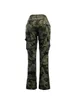 Pantaloni da donna LW Camo Stampa Tasca laterale Cargo uflage Vita bassa Cerniera Pantaloni da donna completamente elasticizzati Casual 221011