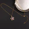 Pendant Necklaces Luxury Necklace Designers Jewelry Diamonds Necklace Purple Gemstone Women Titanium Steel Gold-Plated Never Fade 199b