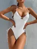Set Sexy Elace Swimwear Women Veneral Bodysuit de traje de bikini sin espalda traje de baño monokini Monokini Beachwear 221010