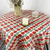 Table Cloth Pastoral Flower Printed Tablecloth Polyester Floral Pattern Rectangle Washable Desk Covers Picnic Mat Home Decor