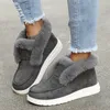 2022 Winter Womens Plush Booties Shoes Plus Size CN35-43 Casual Cotton Boots Shoes