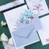 Presentf￶rpackning Inbjudningskort Party Wedding Festival Supplies Brev kuvert Set Love Note Tryckt blommor Floral M￶nsterpapper