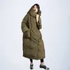 Down Kjmyyx Winter Womens Fashion WindProof Loose Parkas Stylowe ciepłe czarne kurtki Lady Long Sleeve Coats Street Street 221010