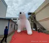 4m/13,2 pés de comprimento gigante gigante branco inflável urso polar publicidade ao ar livre balão de balão para decoração de eventos da cidade